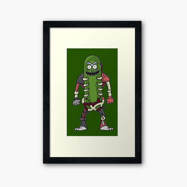 Pickle Rick Framed Art Print