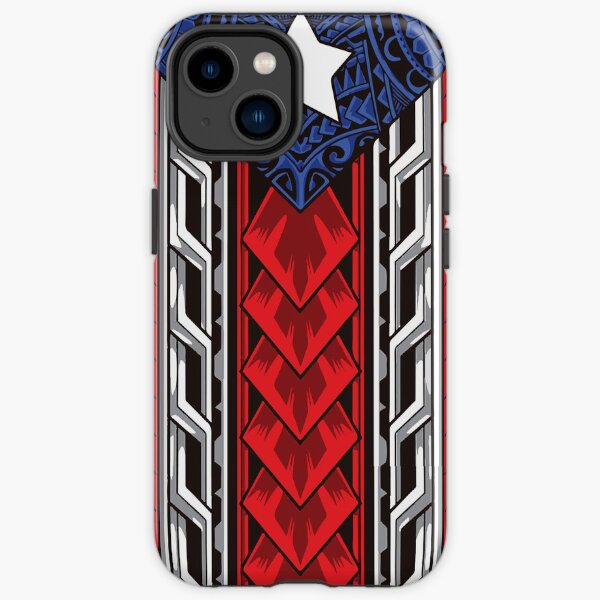 Puerto Rican Tribal Flag Modern Boricua iPhone Tough Case