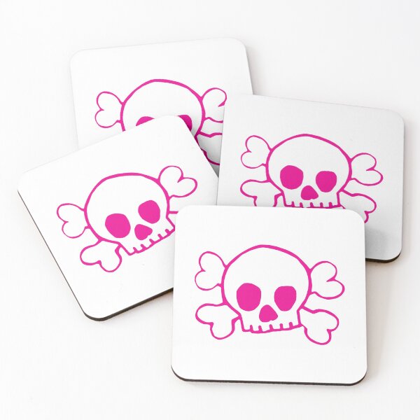 Item preview, Pink Skull and Crossbones Pattern and Print designed and sold by Cool Fun  Awesome Time.