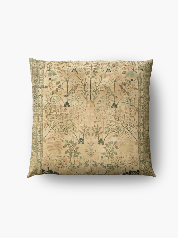 Alternate view of Antique Persian Meshad Rug Print Floor Pillow