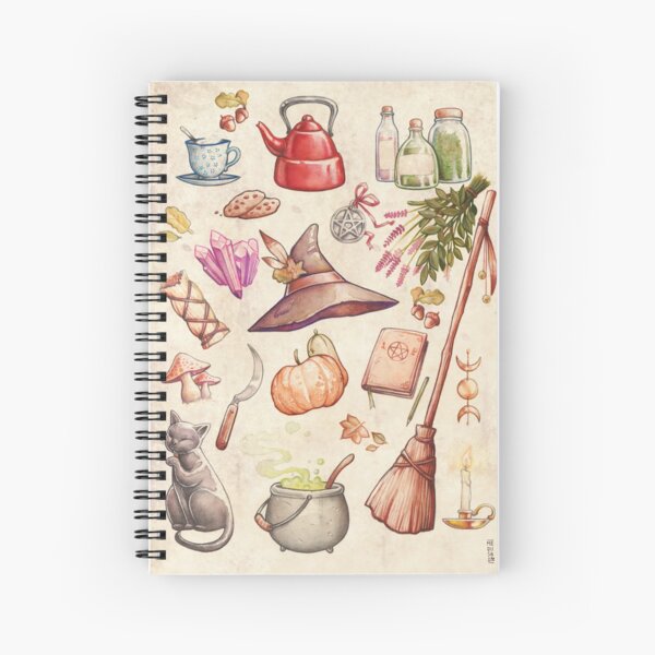FOLK WITCH ELEMENTS Spiral Notebook