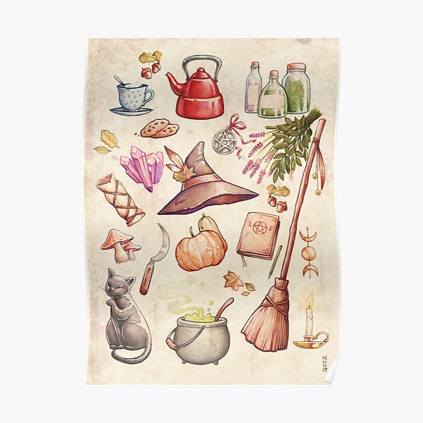 FOLK WITCH ELEMENTS Poster
