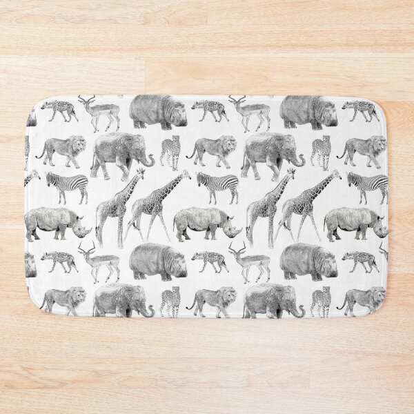 Item preview, African Safari Animals (Pencil) designed and sold by AxeLeon Patterns.