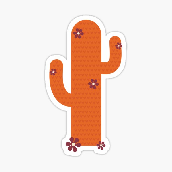 Retro Cactus Sticker Sticker