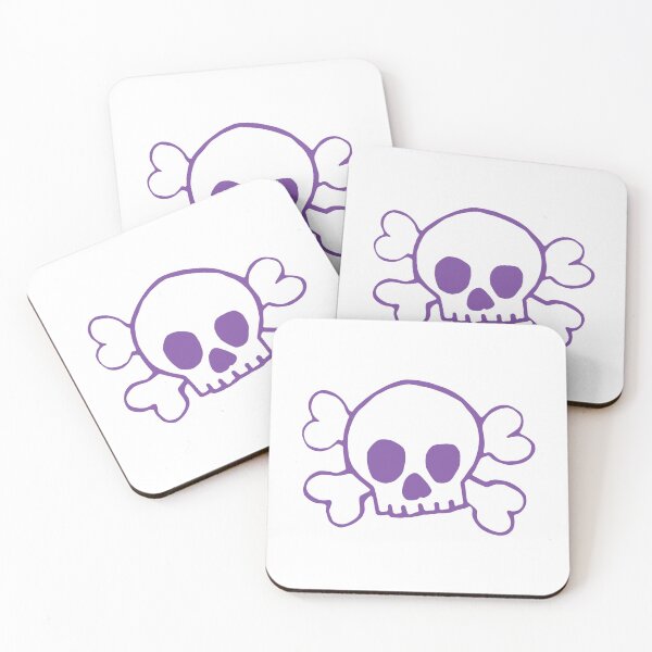 Item preview, Purple Skull and Crossbones Pattern and Print designed and sold by Cool Fun  Awesome Time.