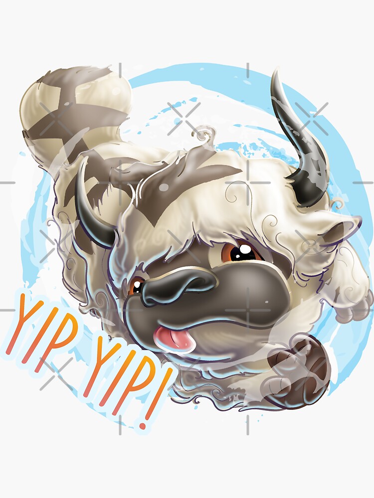 "Appa Yip Yip" Sticker by Unicornarama | Redbubble
