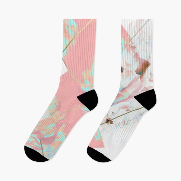 Item preview, Abstract Blush Geometric Peonies Flowers Design  designed and sold by oursunnycdays.