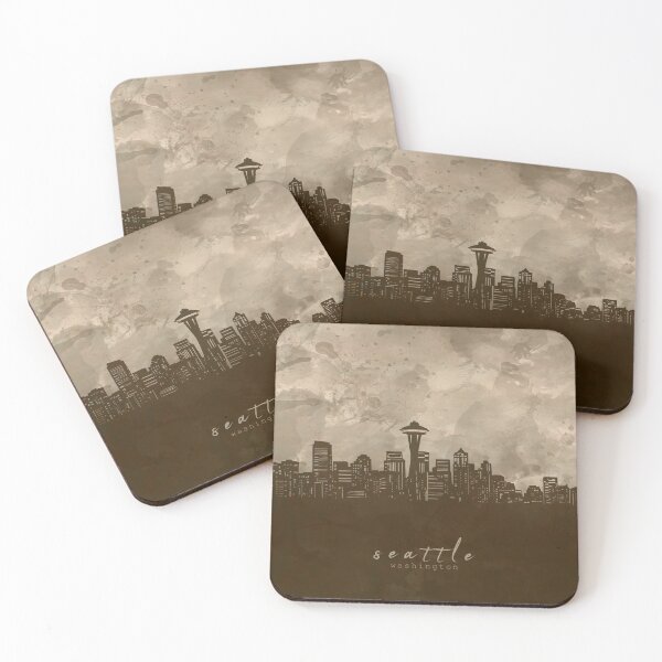 Item preview, seattle skyline designed and sold by BekimART2.