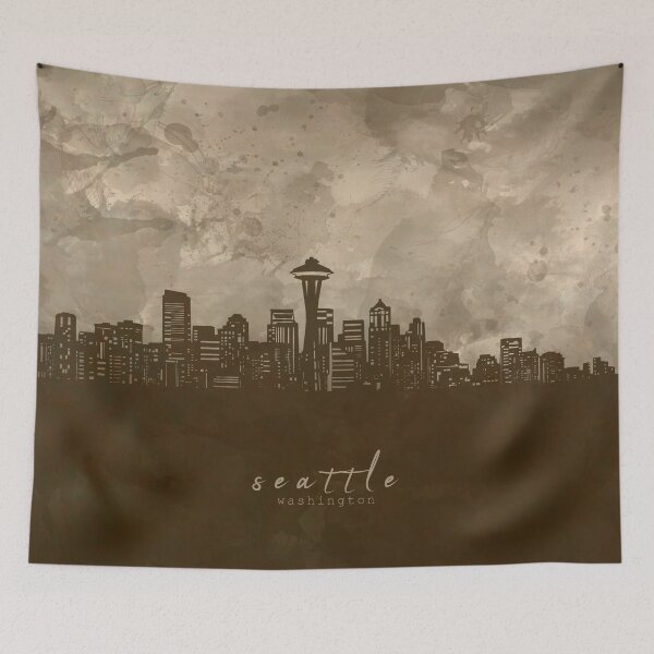 Item preview, seattle skyline designed and sold by BekimART2.