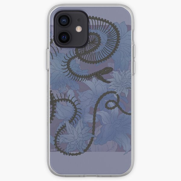 Snake Skeleton in Blue iPhone Soft Case
