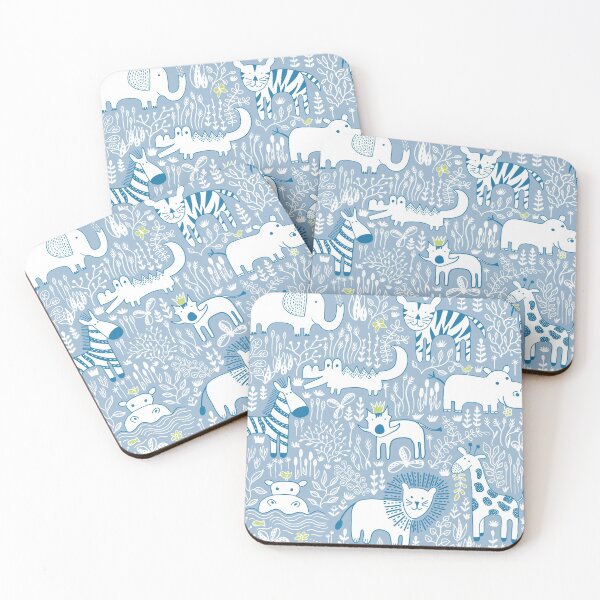 Item preview,  Safari animals - The Warthog is King - blue designed and sold by creativinchi.