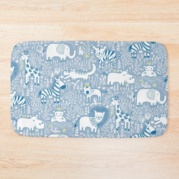 Item preview,  Safari animals - The Warthog is King - blue designed and sold by creativinchi.