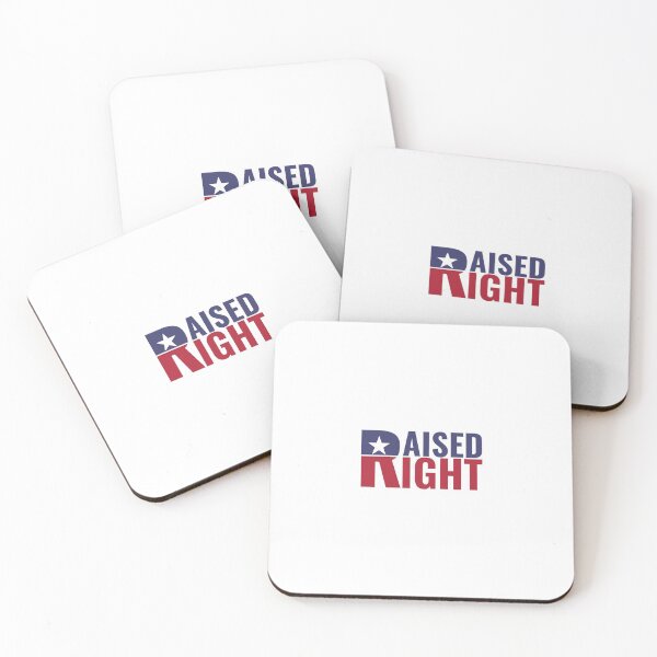Aperçu de l'œuvre  Raised Right Republican créée et vendue par Minimalist Quotes and Sayings.