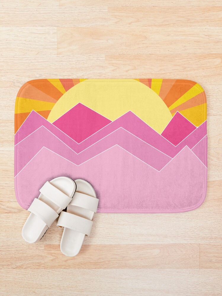 orange bath mat