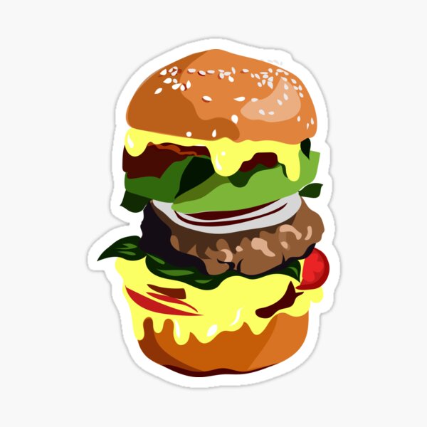 Burger Sketch Stickers Redbubble