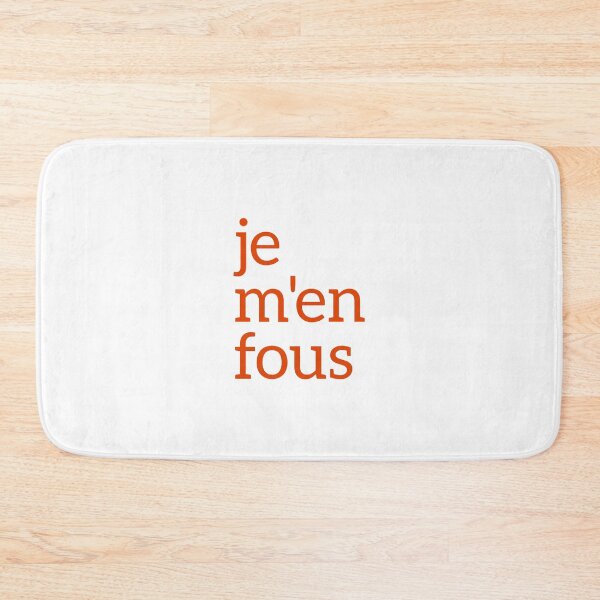 Item preview, je men fous, French Words, Dont care, French Slogan designed and sold by Minimalist Quotes and Sayings.