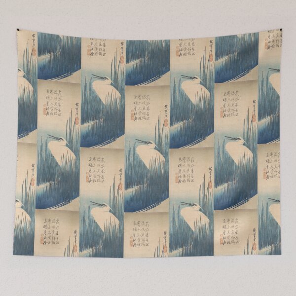 Item preview, White Heron Standing among Reeds designed and sold by Tizeru.