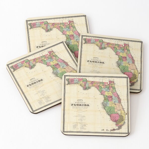 Item preview, Map of Florida (1870) designed and sold by allhistory.
