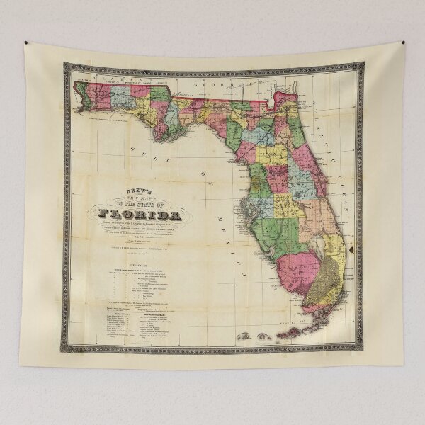 Item preview, Map of Florida (1870) designed and sold by allhistory.