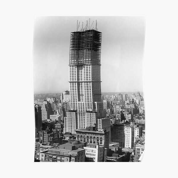 "Empire State Building Construction New York City Photo" Poster by