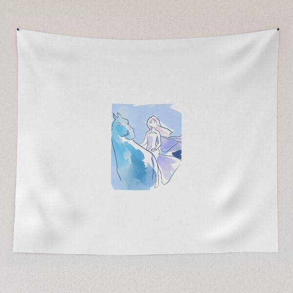 Item preview, Light soothing pastel watercolor fine line-art illustration frozen 2 elsa nokk fanart portrait designed and sold by cultfavourite.