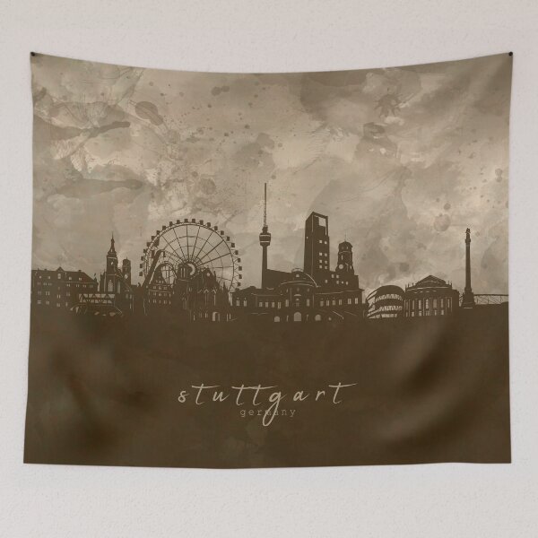 Item preview, stuttgart skyline designed and sold by BekimART2.