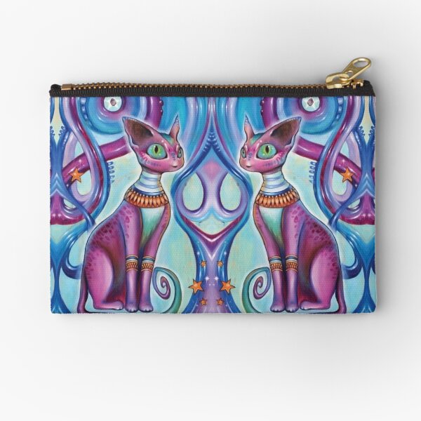 Fractaline Feline Zipper Pouch