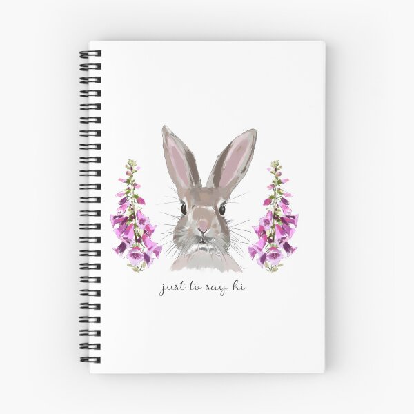 Item preview, Just to say hi, hare with foxgloves  designed and sold by Leatextileart.