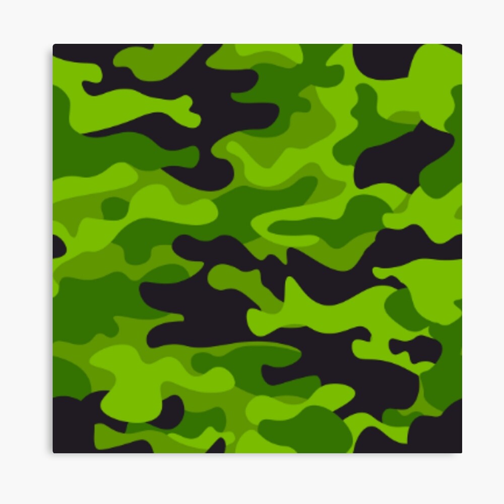 18 Neon Green Camo Print Tonal Greens Yellow Black Camouflage Print