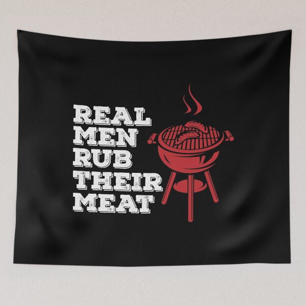 Item preview, Real Men Rub Their Meat Funny BBQ Lover  designed and sold by casestees.