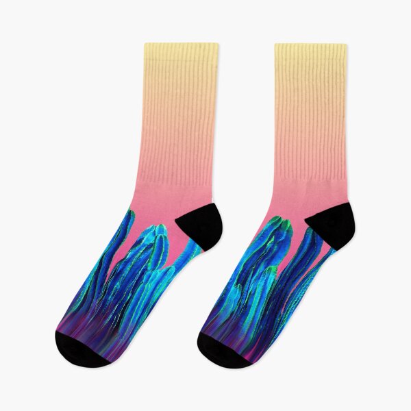 Item preview, Candy Sunset Blue Cactus Glitch designed and sold by oursunnycdays.