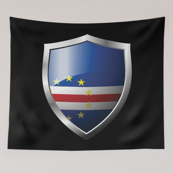 Item preview, Strong Cabo Verde  Flag Shield Country designed and sold by HelloFromAja.