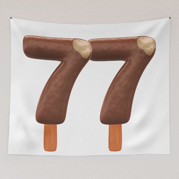 Item preview, 77 Ice Cream Seventy Seven Number 3d Chocolate designed and sold by HelloFromAja.