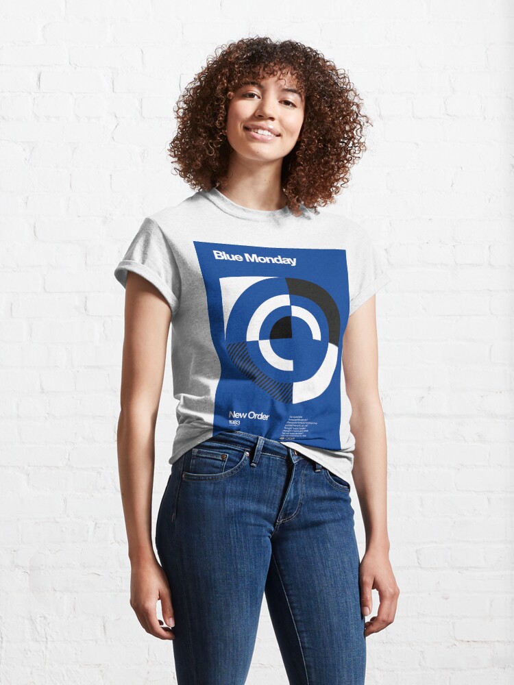 Alternate view of Blue Monday - New Order Typographic Poster Classic T-Shirt