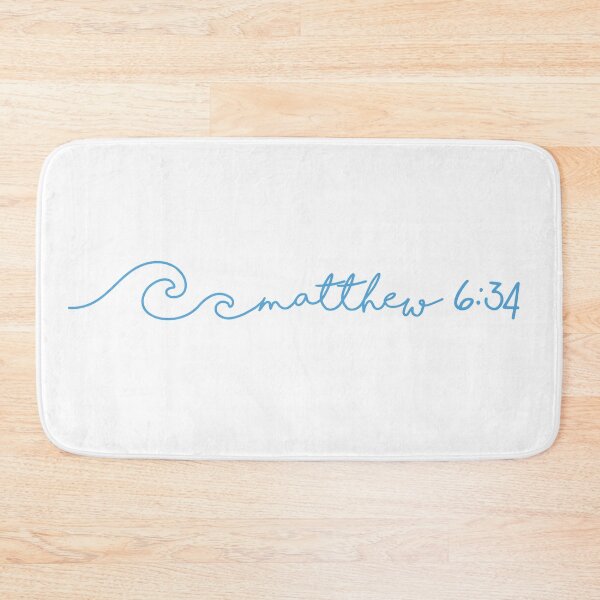 Item preview, Matthew 6:34 Waves Bible Verse designed and sold by move-mtns.