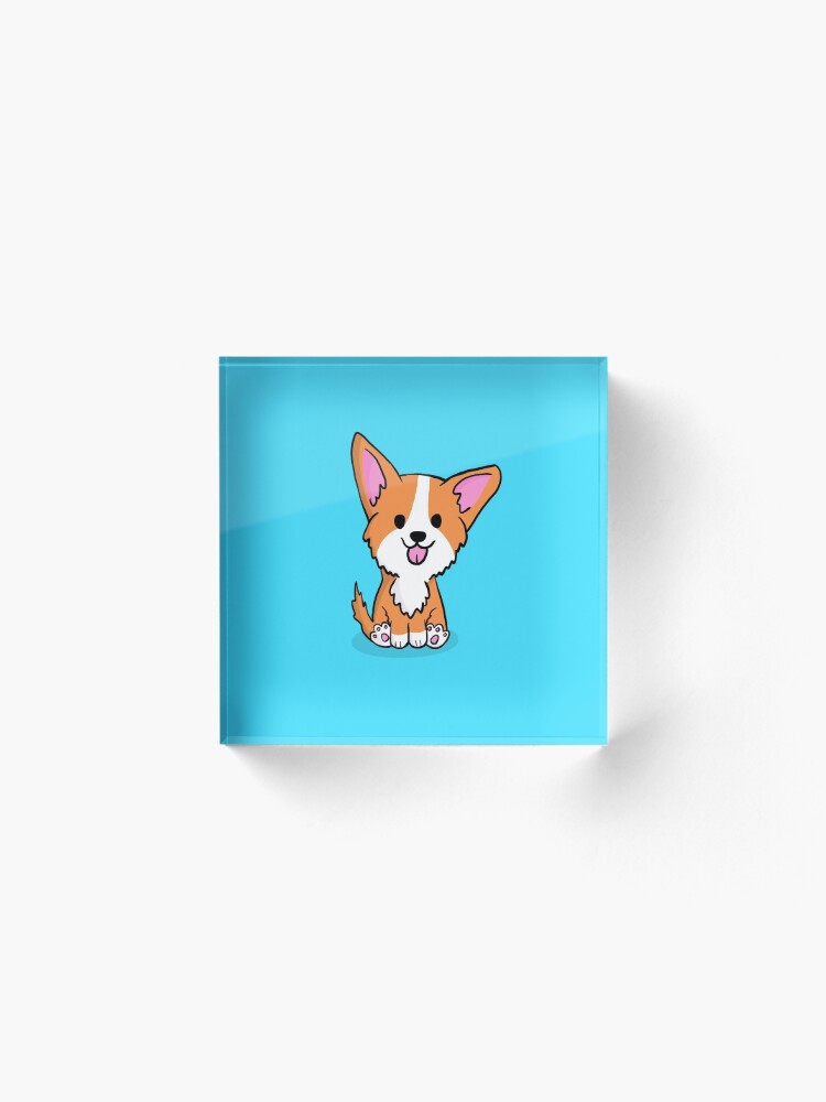 Vista alternativa de Bloque acrílico Corgi galés kawaii