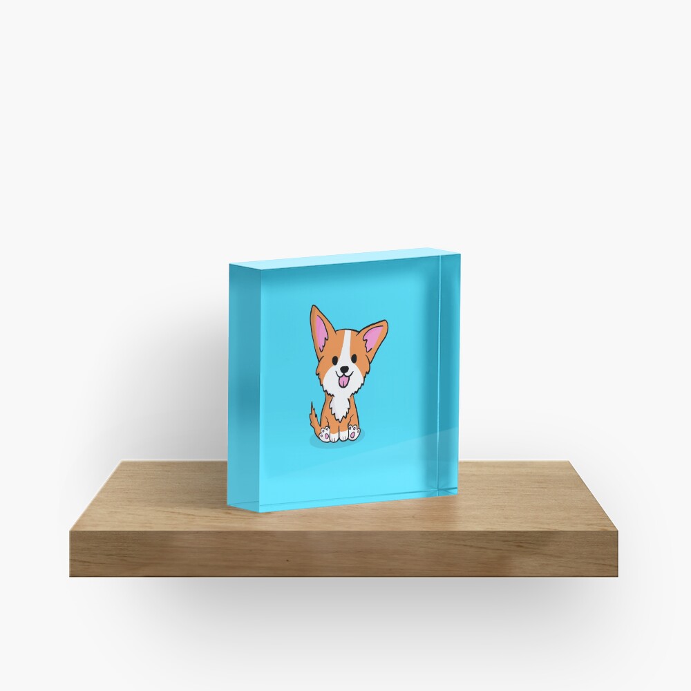 Corgi galés kawaii Bloque acrílico