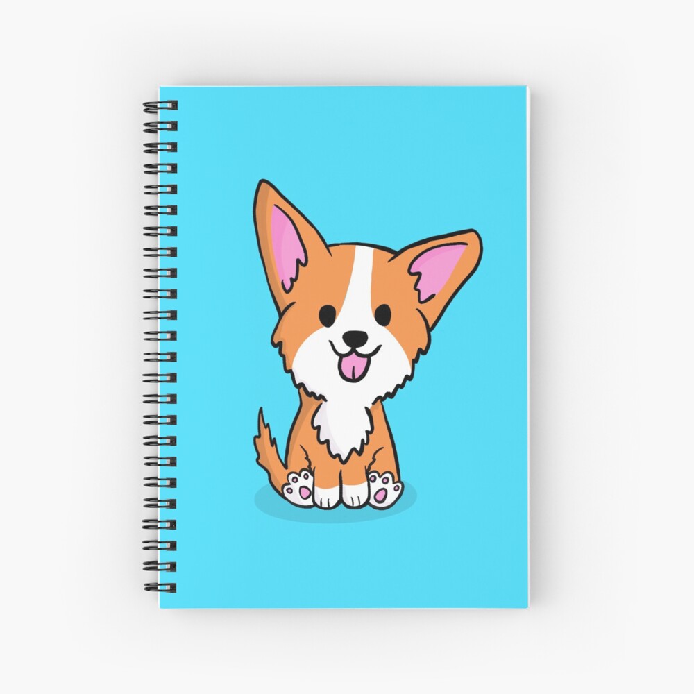 Corgi galés kawaii Cuaderno de espiral