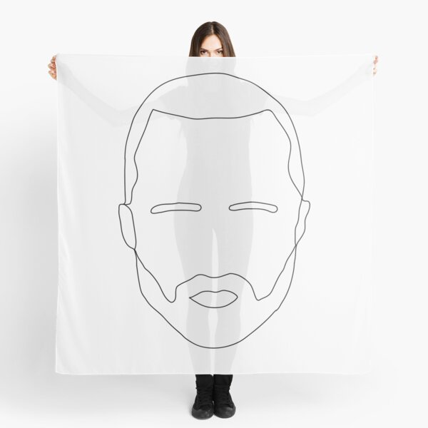 jesse pinkman minimal line portrait Scarf