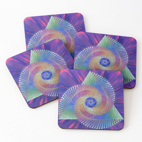 Item preview, Mandala stone on canvas, Fibonacci spiral designed and sold by viodots.