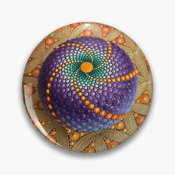 Item preview, Mandala stone on canvas, Flower of life 3d designed and sold by viodots.