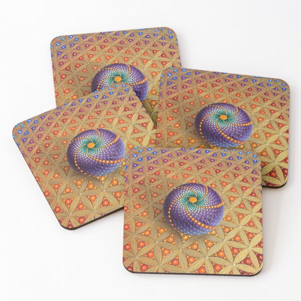 Item preview, Mandala stone on canvas, Flower of life 3d designed and sold by viodots.