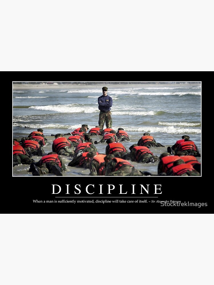 "Disziplin Inspirierend Zitat und Motivational Poster" Poster von