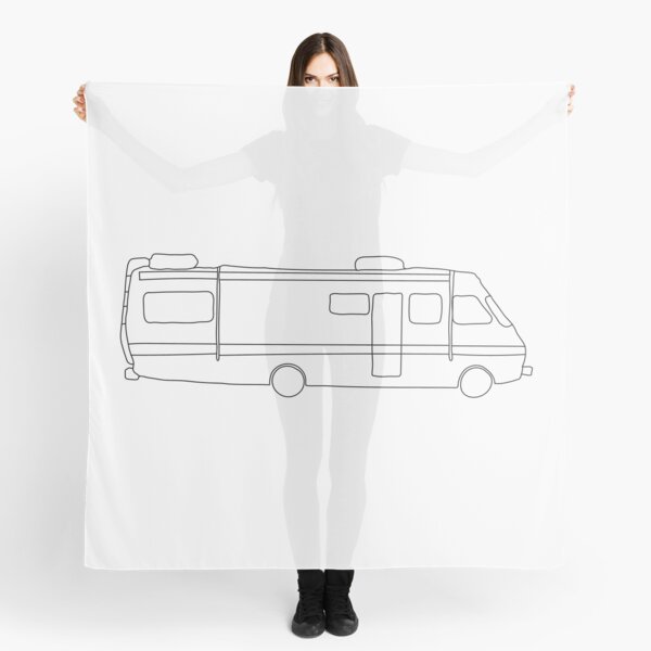 breaking bad rv minimal line drawing Scarf