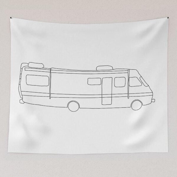 Item preview, breaking bad rv minimal line drawing designed and sold by SimonNeedham.