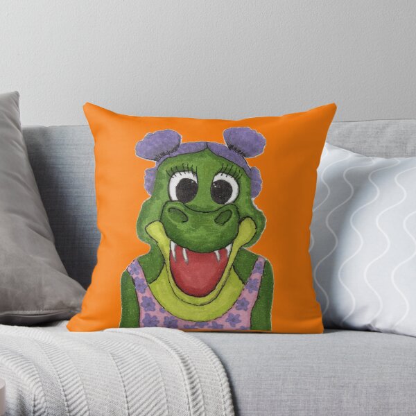 Daisy Gator Throw Pillow