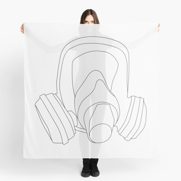 breaking bad mask minimal line drawing Scarf