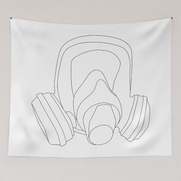 Item preview, breaking bad mask minimal line drawing designed and sold by SimonNeedham.