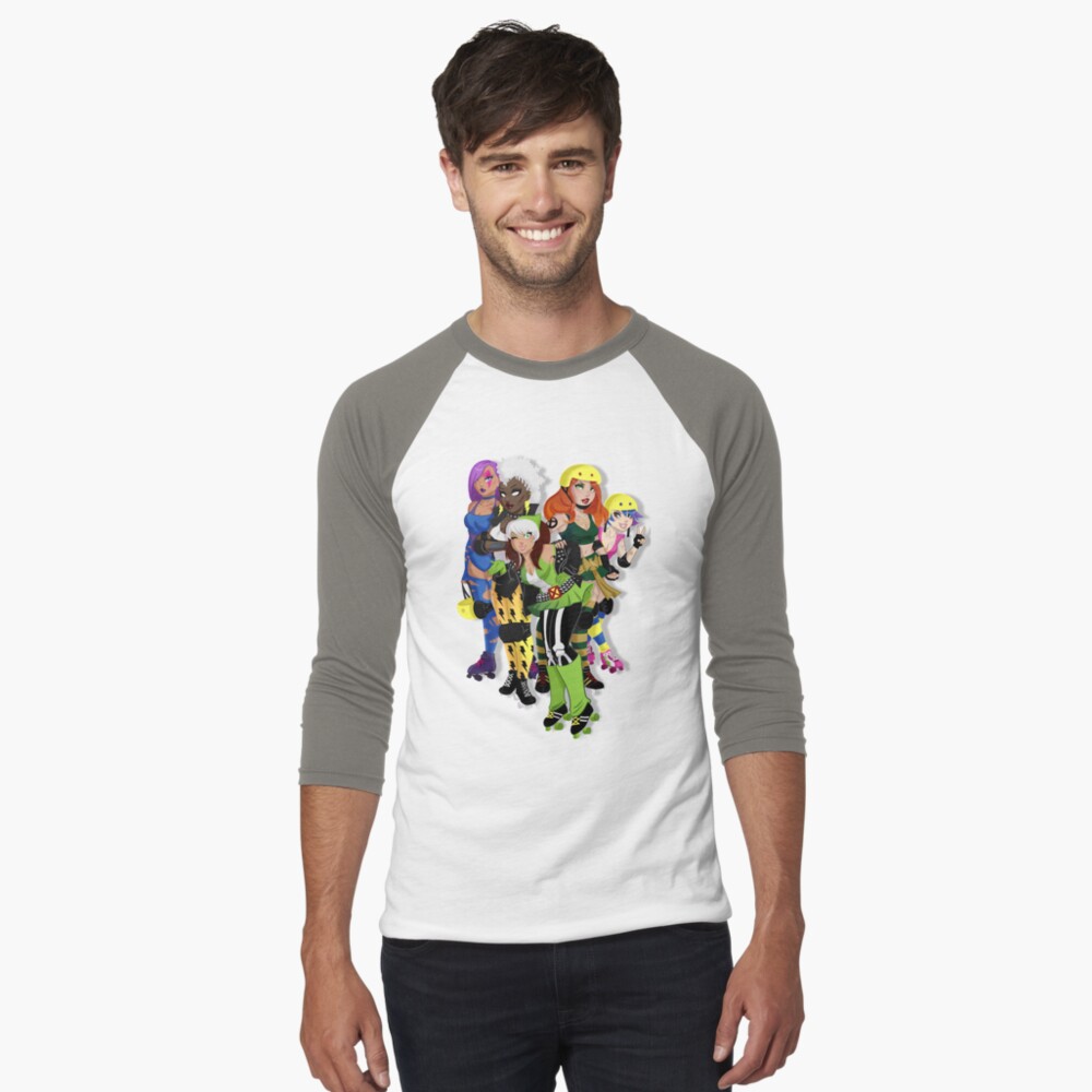 The Uncanny Derby Girls Baseball ¾ Sleeve T-Shirt