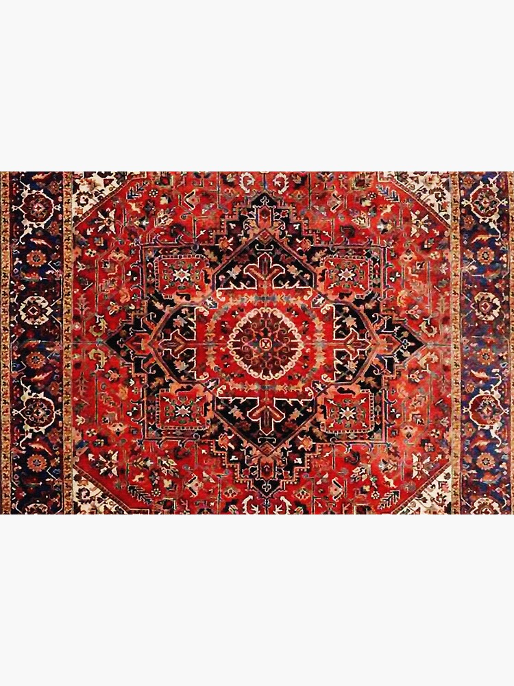 Heriz Antique Vintage Boho Persian Carpet Print by bragova